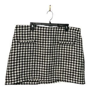 a new day Black & White Houndstooth Mini Skirt